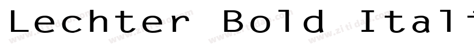 Lechter Bold Italic字体转换